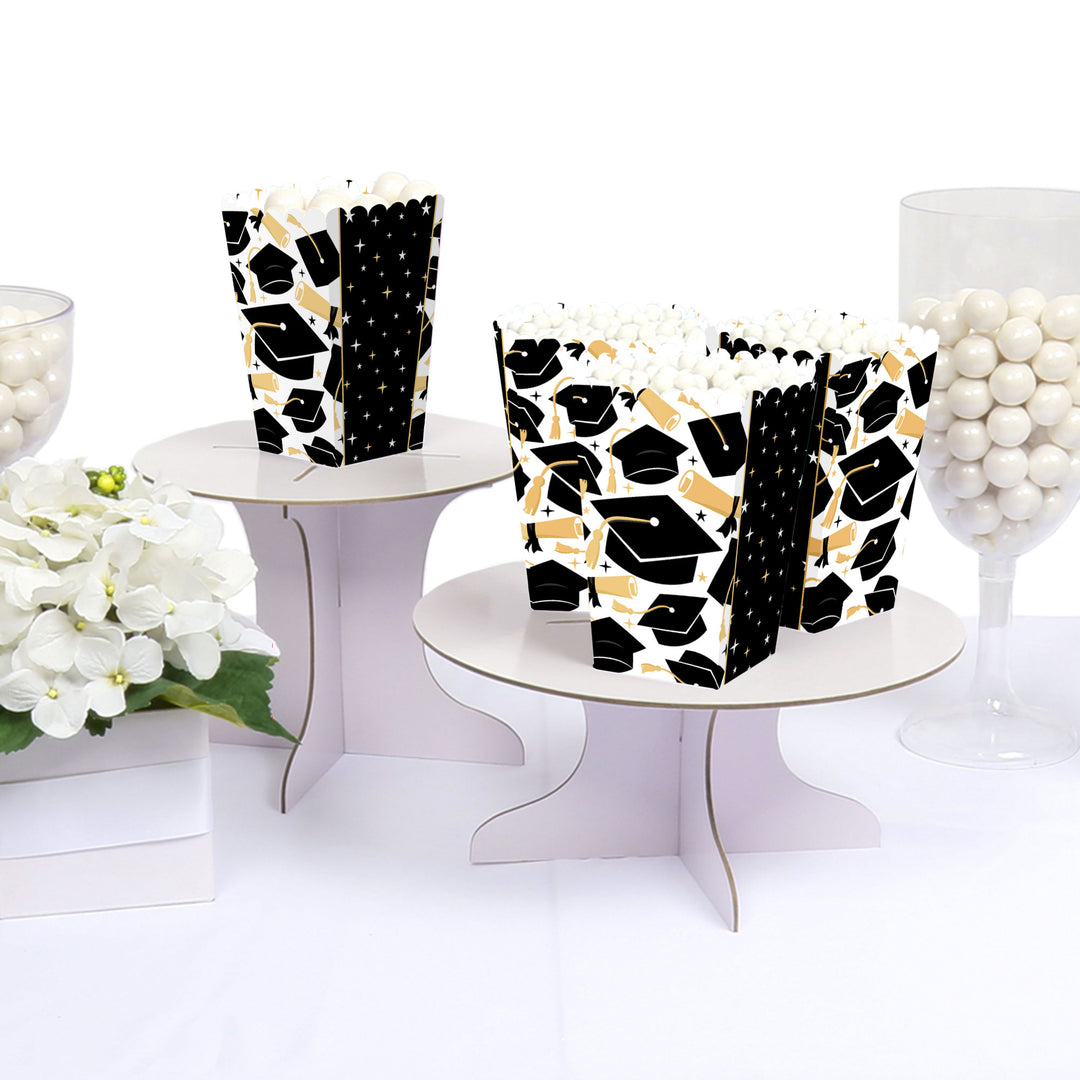 Goodbye High School, Hello College - Graduation Party Favor Popcorn Treat Boxes - Set of 12