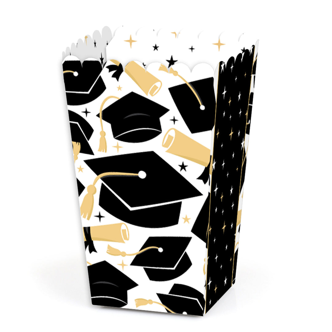 Goodbye High School, Hello College - Graduation Party Favor Popcorn Treat Boxes - Set of 12