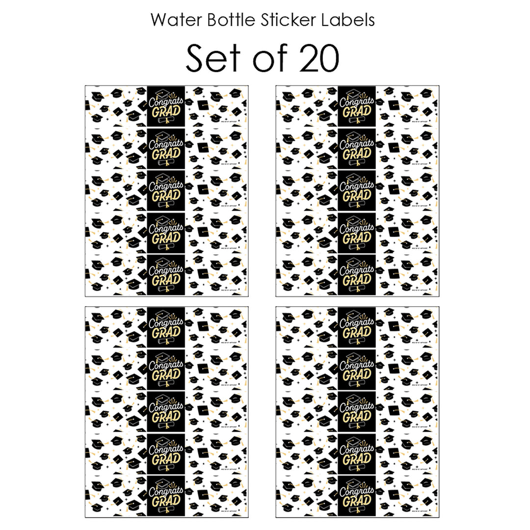Goodbye High School, Hello College - Graduation Party Water Bottle Sticker Labels - Set of 20