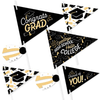 Goodbye High School, Hello College Pennant Flag Centerpieces - 20 Ct