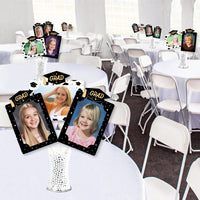 Goodbye High School, Hello College - Graduation Party Picture Centerpiece Sticks - Photo Table Toppers - 15 Pieces