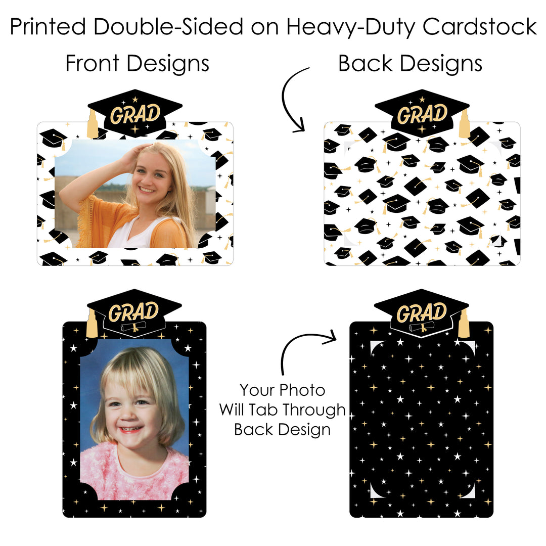 Goodbye High School, Hello College - Graduation Party Picture Centerpiece Sticks - Photo Table Toppers - 15 Pieces