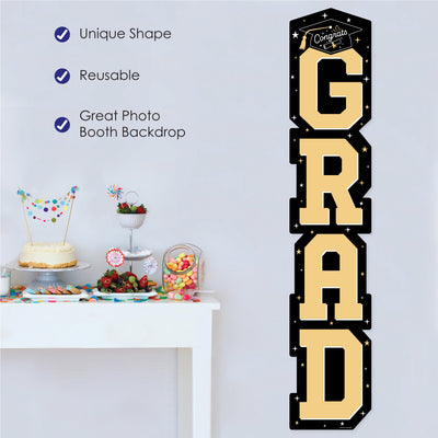 Goodbye High School, Hello College - Graduation Party Vertical Decoration - Shaped Banner