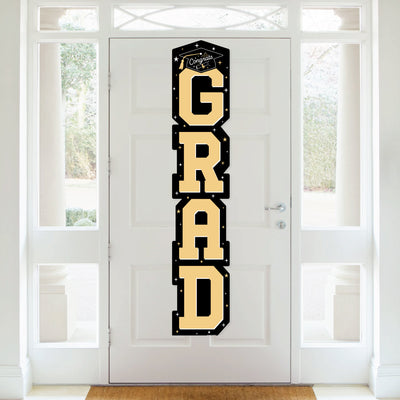Goodbye High School, Hello College - Graduation Party Vertical Decoration - Shaped Banner