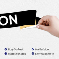 Goodbye High School, Hello College - Personalized Peel and Stick Graduation Party Decoration - Wall Decals Backdrop
