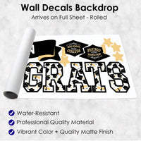 Goodbye High School, Hello College - Personalized Peel and Stick Graduation Party Decoration - Wall Decals Backdrop
