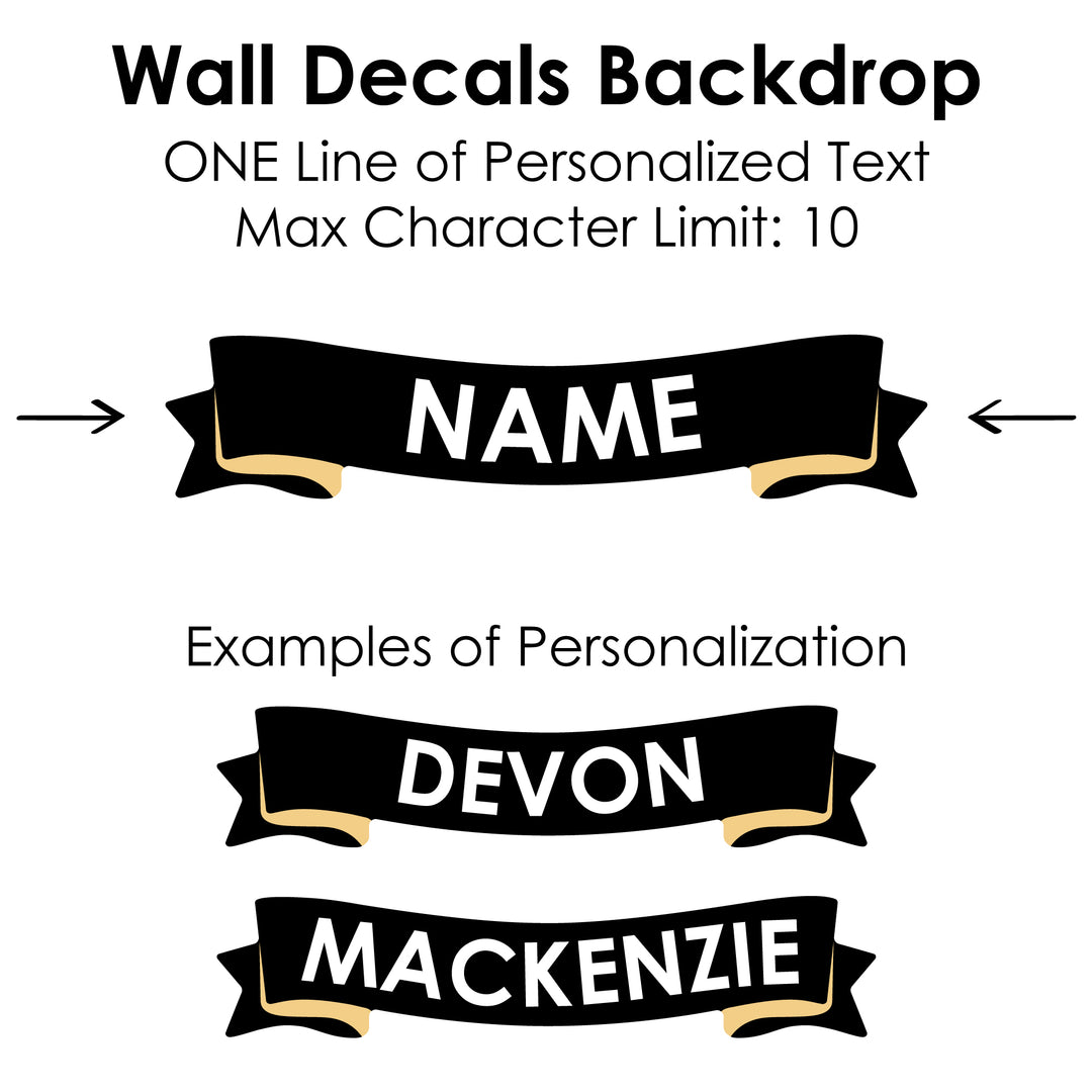 Goodbye High School, Hello College - Personalized Peel and Stick Graduation Party Decoration - Wall Decals Backdrop