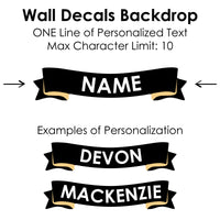 Goodbye High School, Hello College - Personalized Peel and Stick Graduation Party Decoration - Wall Decals Backdrop