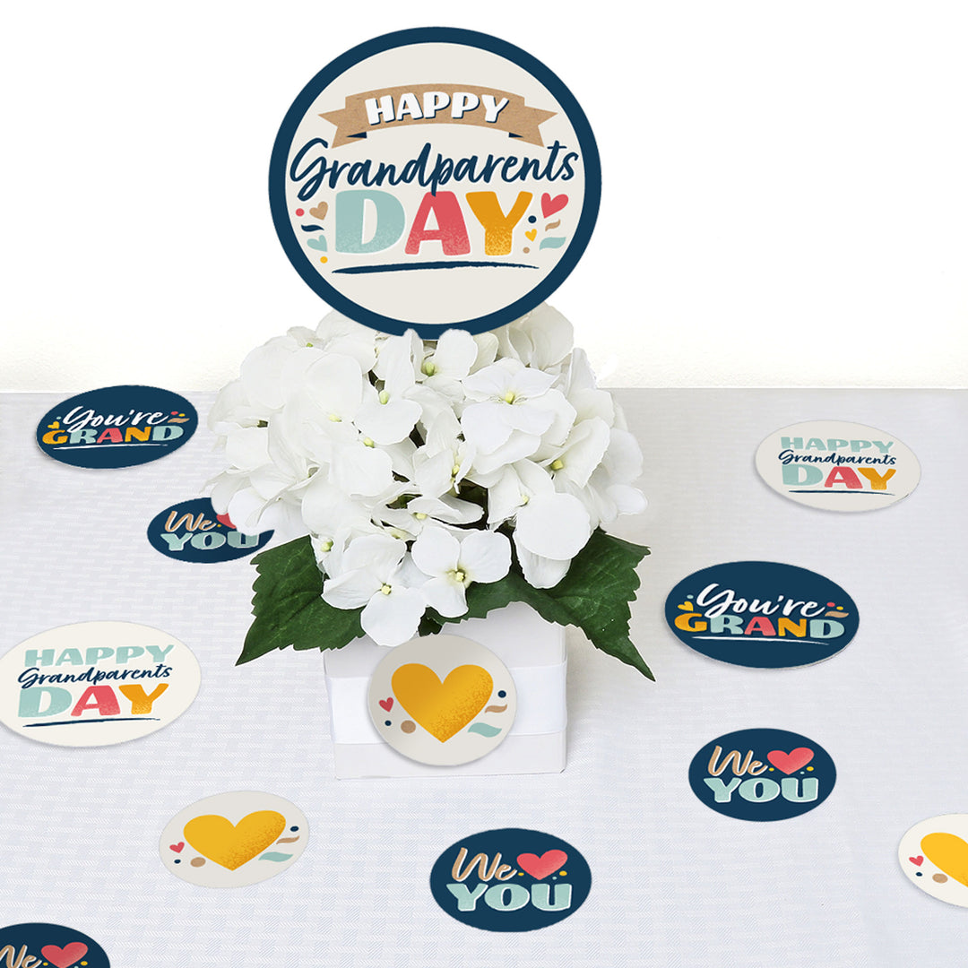 Happy Grandparents Day - Grandma & Grandpa Party Giant Circle Confetti - Party Decorations - Large Confetti 27 Count