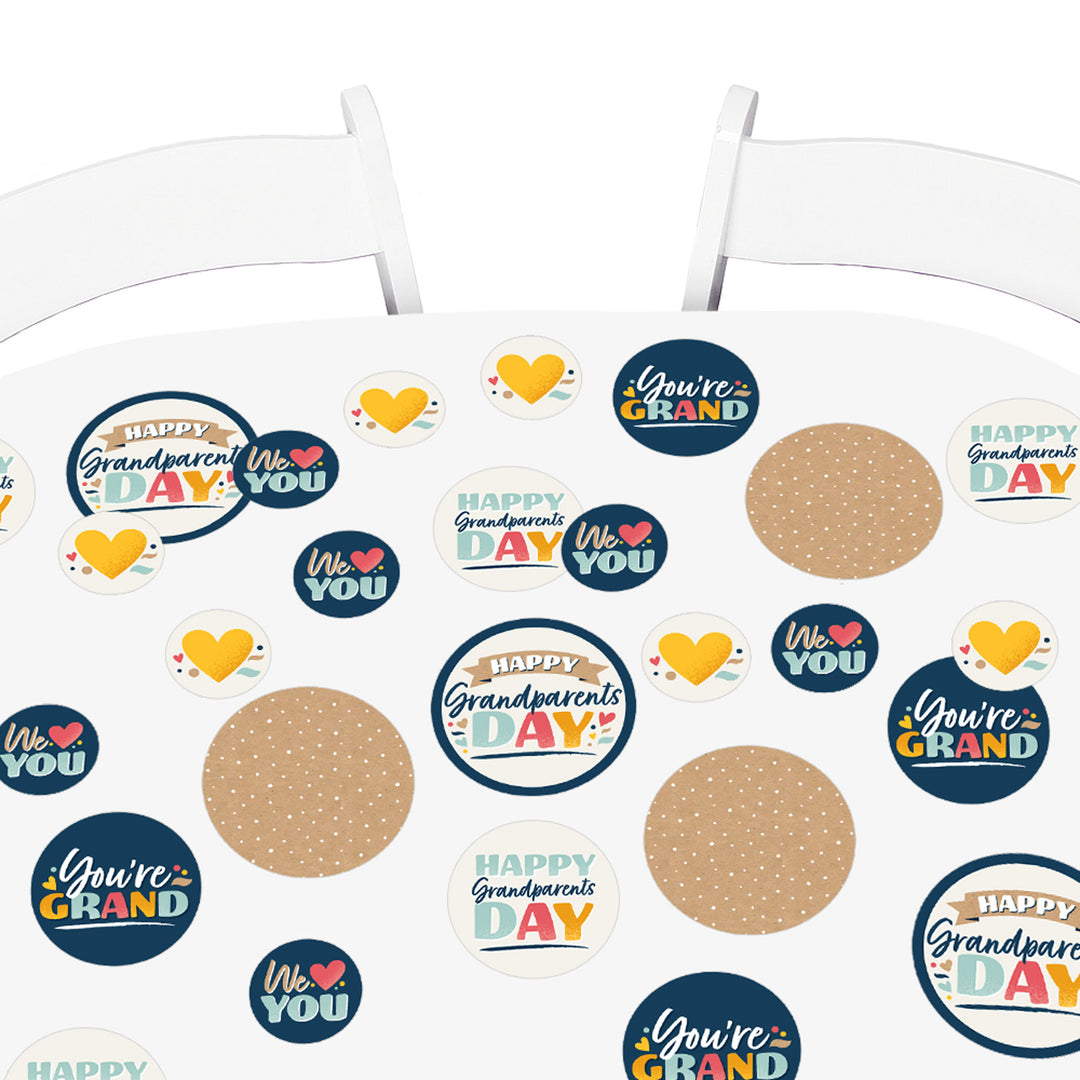 Happy Grandparents Day - Grandma & Grandpa Party Giant Circle Confetti - Party Decorations - Large Confetti 27 Count