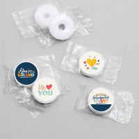 Happy Grandparents Day - Grandma & Grandpa Party Round Candy Sticker Favors - Labels Fit Chocolate Candy (1 sheet of 108)