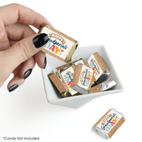 Happy Grandparents Day - Mini Candy Bar Wrapper Stickers - Grandma & Grandpa Party Small Favors - 40 Count