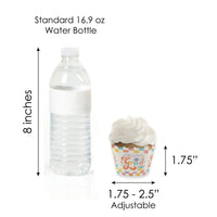 Groovy Grad - Cupcake Decoration - Hippie Graduation Party Cupcake Wrappers and Treat Picks Kit - Set of 24