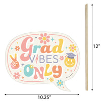Funny Groovy Grad - Hippie Graduation Party Photo Booth Props Kit - 10 Piece