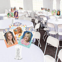 Groovy Grad - Hippie Graduation Party Picture Centerpiece Sticks - Photo Table Toppers - 15 Pieces