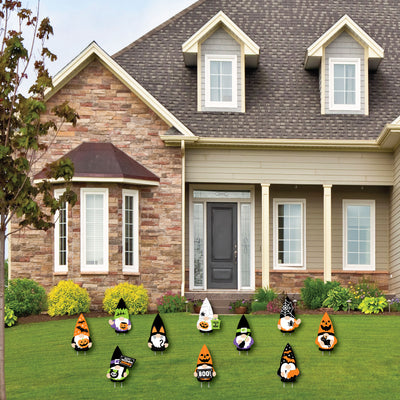 Halloween Gnomes - Gnome Lawn Decorations - Outdoor Spooky Fall Party Yard Decorations - 10 Piece