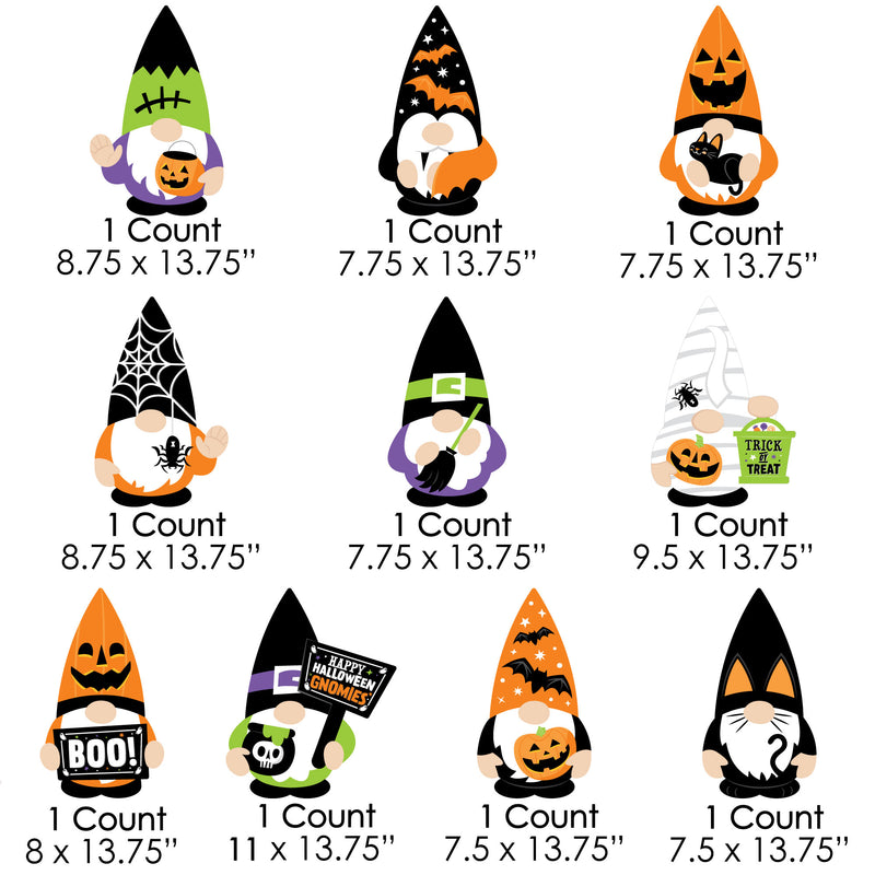 Halloween Gnomes - Gnome Lawn Decorations - Outdoor Spooky Fall Party Yard Decorations - 10 Piece