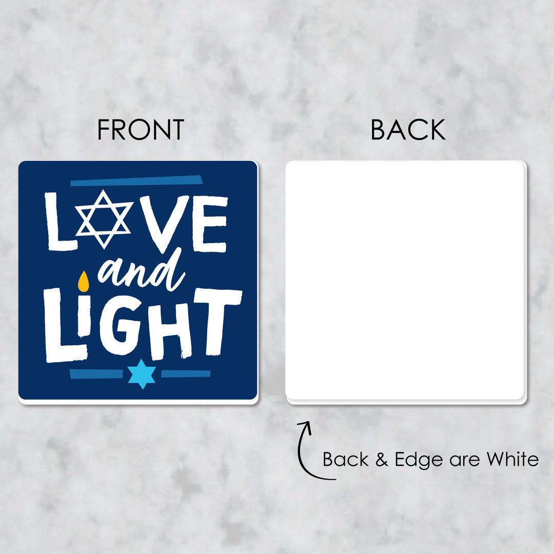 Hanukkah Menorah - Funny Chanukah Holiday Party Decorations - Drink Coasters - Set of 6