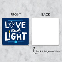 Hanukkah Menorah - Funny Chanukah Holiday Party Decorations - Drink Coasters - Set of 6