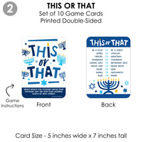 Hanukkah Menorah - 4 Chanukah Holiday Party Games - 10 Cards Each - Gamerific Bundle