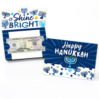 Hanukkah Menorah - Chanukah Holiday Party Money And Gift Card Holders - Set of 8