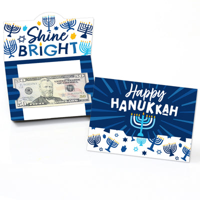 Hanukkah Menorah - Chanukah Holiday Party Money And Gift Card Holders - Set of 8