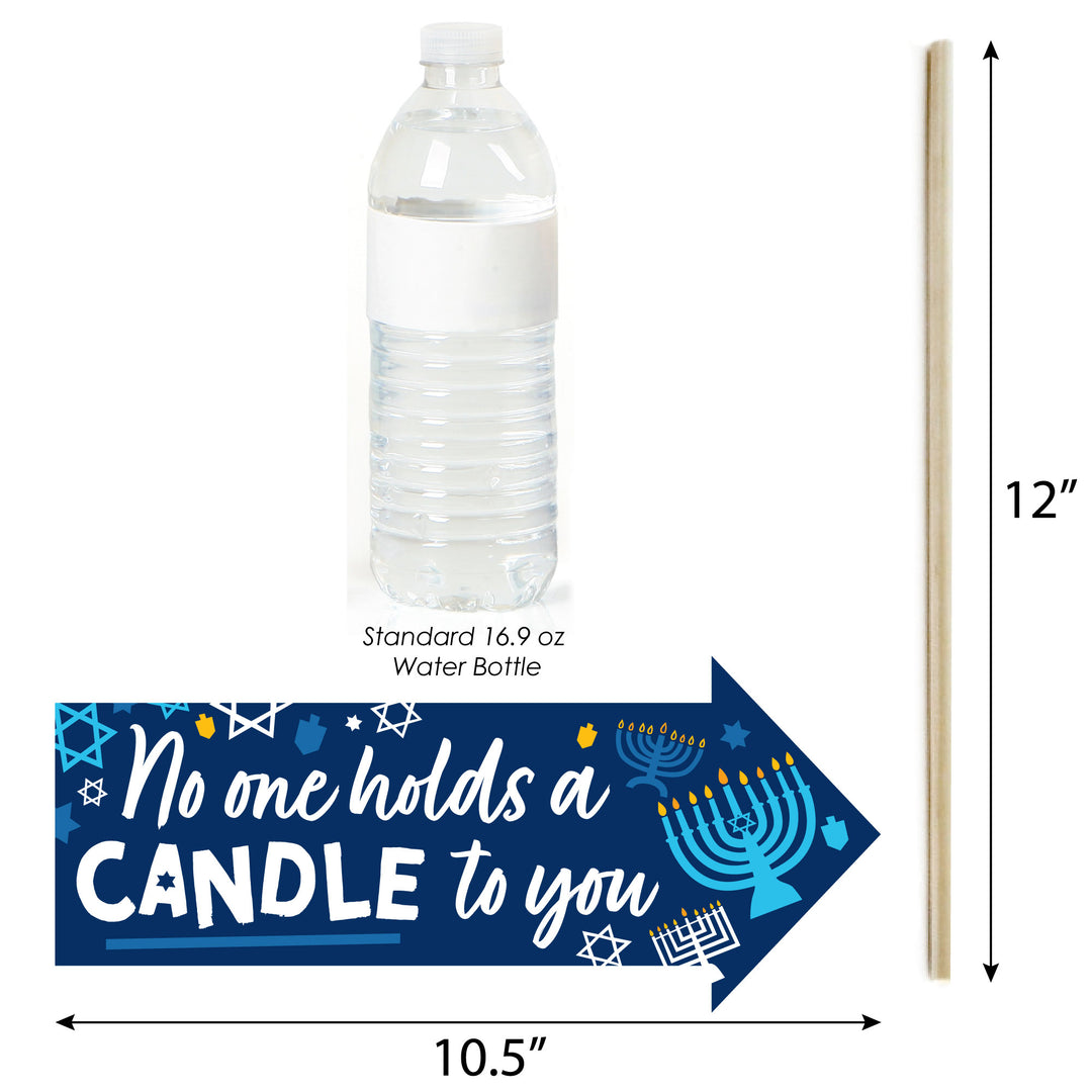 Funny Hanukkah Menorah - Chanukah Holiday Party Photo Booth Props Kit - 10 Piece