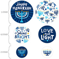 Hanukkah Menorah - Chanukah Holiday Party Giant Circle Confetti - Party Decorations - Large Confetti 27 Count