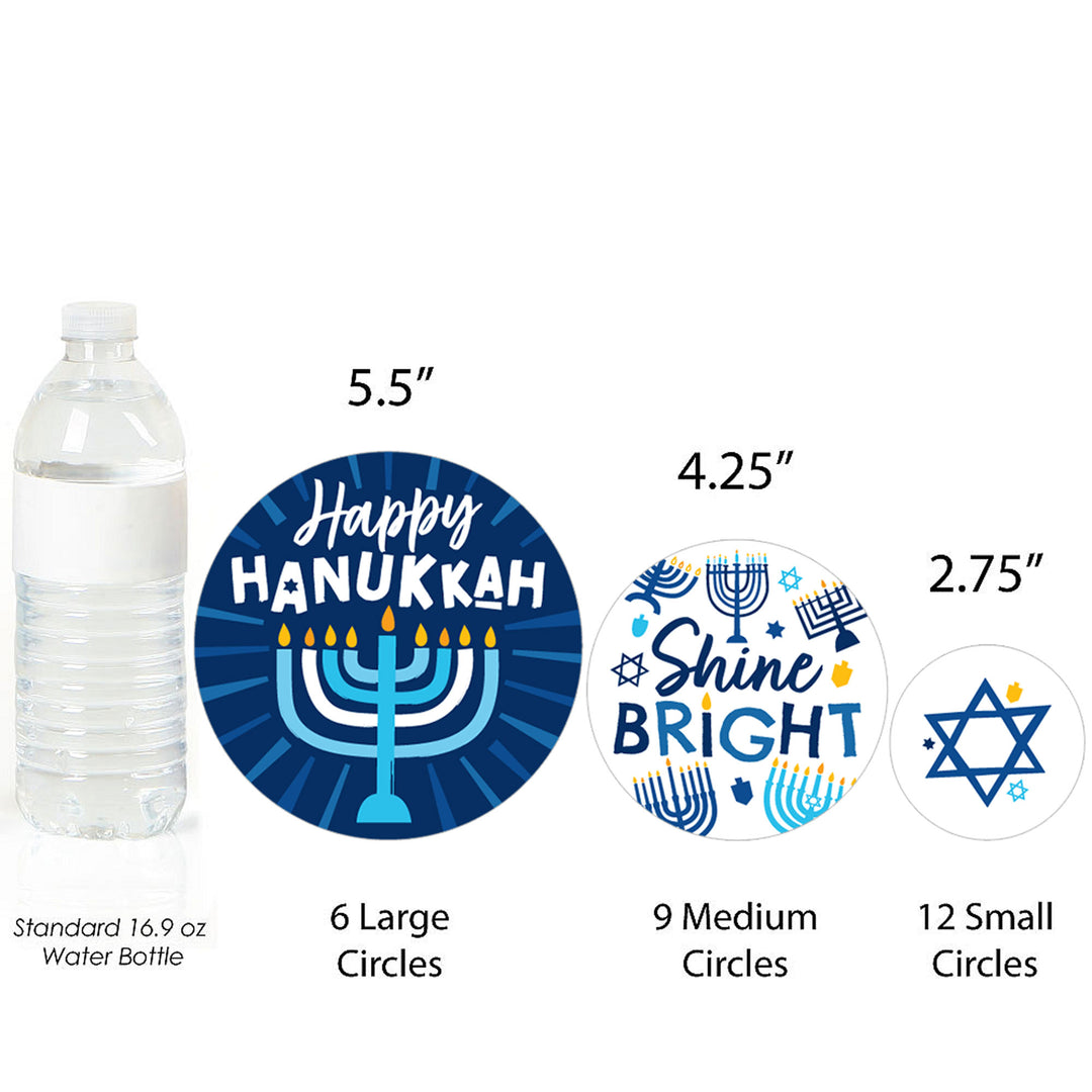 Hanukkah Menorah - Chanukah Holiday Party Giant Circle Confetti - Party Decorations - Large Confetti 27 Count