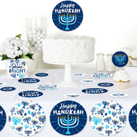 Hanukkah Menorah - Chanukah Holiday Party Giant Circle Confetti - Party Decorations - Large Confetti 27 Count