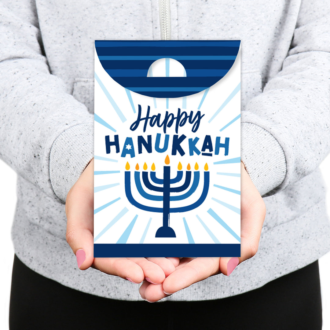 Hanukkah Menorah - Chanukah Holiday Gift Favor Bags - Party Goodie Boxes - Set of 12