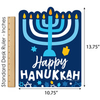 Hanukkah Menorah - Outdoor Lawn Sign - Chanukah Holiday Party Yard Sign - 1 Piece