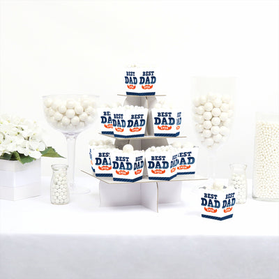 Happy Father's Day - Party Mini Favor Boxes - We Love Dad Party Treat Candy Boxes - Set of 12