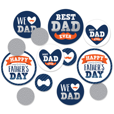 Happy Father's Day - We Love Dad Party Giant Circle Confetti - Party Decorations - Large Confetti 27 Count