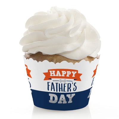 Happy Father's Day - We Love Dad Party Decorations - Party Cupcake Wrappers - Set of 12