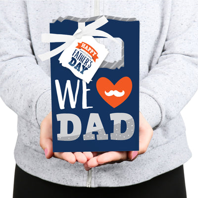 Happy Father's Day - We Love Dad Party Favor Boxes - Set of 12
