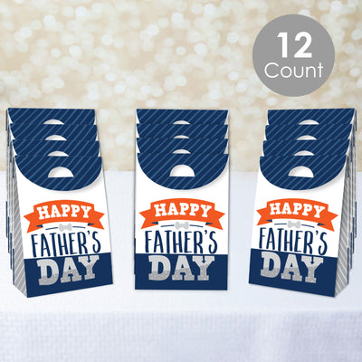 Happy Father's Day - We Love Dad Gift Favor Bags - Party Goodie Boxes - Set of 12