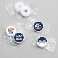Happy Father's Day - We Love Dad Party Round Candy Sticker Favors - Labels Fit Chocolate Candy (1 sheet of 108)