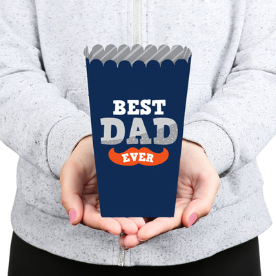 Happy Father's Day - We Love Dad Party Favor Popcorn Treat Boxes - Set of 12