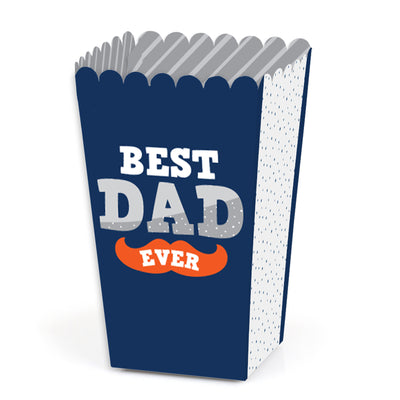 Happy Father's Day - We Love Dad Party Favor Popcorn Treat Boxes - Set of 12