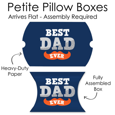 Happy Father's Day - Favor Gift Boxes - We Love Dad Party Petite Pillow Boxes - Set of 20