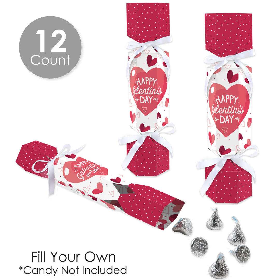 Happy Galentine’s Day - No Snap Valentine’s Day Party Table Favors - DIY Cracker Boxes - Set of 12