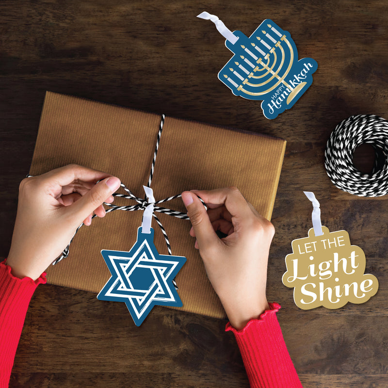 Happy Hanukkah - Chanukah Holiday Decorations - Tree Ornaments - Set of 12
