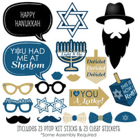 Happy Hanukkah - Chanukah Photo Booth Props Kit - 20 Count