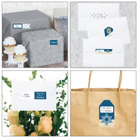 Happy Hanukkah - Assorted Chanukah Holiday Party Gift Tag Labels - To and From Stickers - 12 Sheets - 120 Stickers