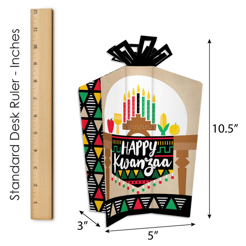 Happy Kwanzaa - Table Decorations - African Heritage Holiday Fold and Flare Centerpieces - 10 Count