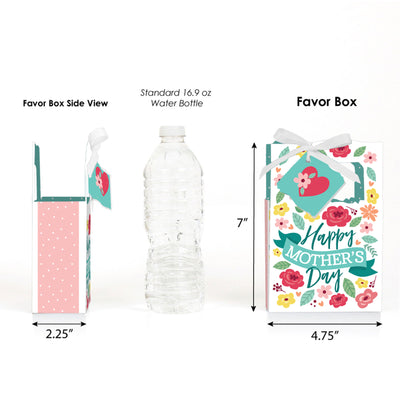 Colorful Floral Happy Mother's Day - We Love Mom Party Favor Boxes - Set of 12