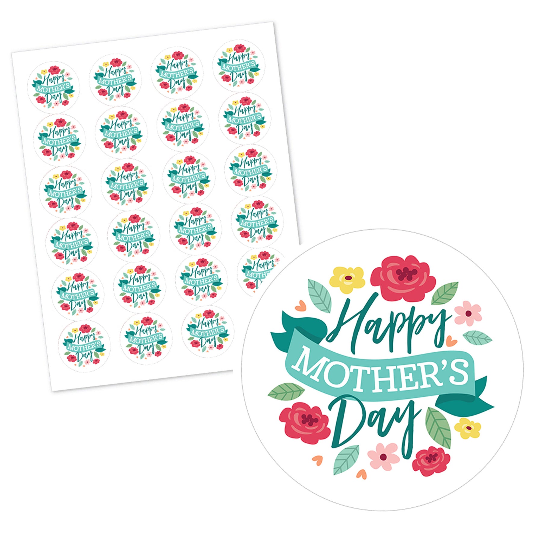 colorful-floral-happy-mother-s-day-we-love-mom-party-circle-sticker-labels-24-count-bigdotofhappiness-com-big-dot-of-happiness-llc for Free Printable Mothers Day Stickers Colorful Floral Happy Mother's Day - We Love Mom Party Circle Sticker Labels - 24 Count | BigDotOfHappiness.com – Big Dot of Happiness LLC for Free Printable Mothers Day Stickers