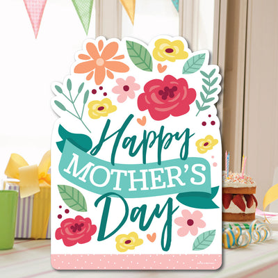 Colorful Floral Happy Mother's Day - Party Decorations - We Love Mom Party Welcome Yard Sign