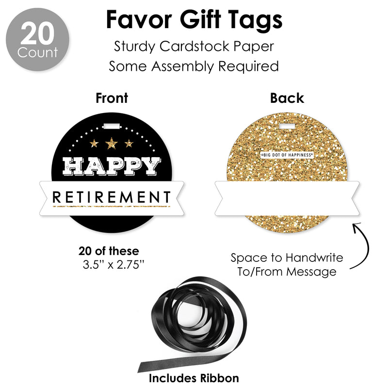 Happy Retirement - Retirement Party Favors and Cupcake Kit - Fabulous Favor Party Pack - 100 Pieces